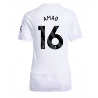Stroje piłkarskie Manchester United Amad Diallo #16 Koszulka Wyjazdowej dla damskie 2025-26 Krótki Rękaw